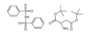 N-(benzenesulfonyl)benzenesulfonamide,ditert-butyl (2S)-2-aminobutanedioate结构式