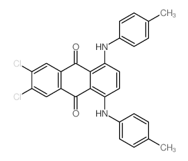 9,10-Anthracenedione,6,7-dichloro-1,4-bis[(4-methylphenyl)amino]-结构式