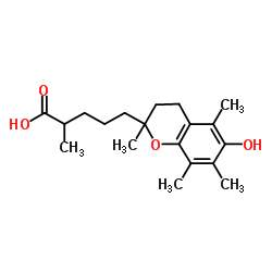 5-(6-HYDROXY-2,5,7,8-TETRAMETHYL-CHROMAN-2-YL)-2-METHYL-PENTANOIC ACID structure