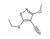 4-Isothiazolecarbonitrile,5-(ethylthio)-3-methoxy-(9CI) Structure
