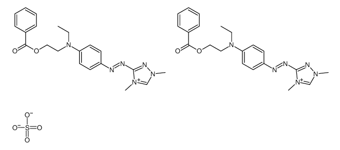 2-[4-[(1,4-dimethyl-1,2,4-triazol-4-ium-3-yl)diazenyl]-N-ethylanilino]ethyl benzoate,sulfate Structure