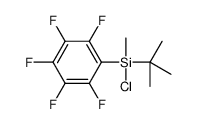 chloro(1,1-dimethylethyl)methyl(pentafluorophenyl)silane structure