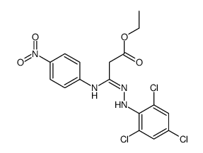 ethyl 3-[(4-nitrophenyl)amino]-3-[(2,4,6-trichlorophenyl)hydrazono]propionate结构式