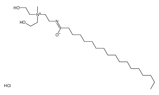 bis(2-hydroxyethyl)-methyl-[2-(octadecanoylamino)ethyl]azanium,chloride Structure