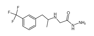 2-(α-Methyl-m-trifluoromethylphenethylamino)acetic acid hydrazide结构式