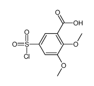 5-chlorosulphonyl-2,3-dimethoxybenzoic acid Structure
