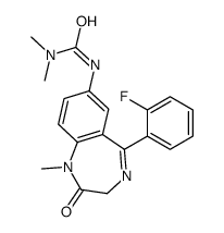 3-[5-(2-fluorophenyl)-1-methyl-2-oxo-3H-1,4-benzodiazepin-7-yl]-1,1-dimethylurea Structure