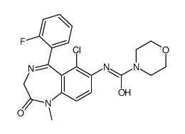 N-[6-chloro-5-(2-fluorophenyl)-1-methyl-2-oxo-3H-1,4-benzodiazepin-7-yl]morpholine-4-carboxamide结构式