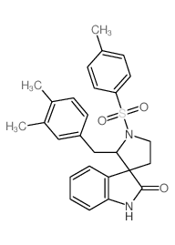 2'-[(3,4-dimethylphenyl)methyl]-1'-(4-methylphenyl)sulfonylspiro[1H-indole-3,3'-pyrrolidine]-2-one结构式