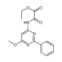 Ethyl ((6-methoxy-2-phenyl-4-pyrimidinyl)amino)oxoacetate结构式