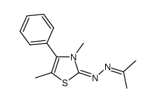 2,3-dihydro-3,5-dimethyl-4-phenyl-2-(propan-2-ylidenehydrazinylidene)-1,3-thiazole结构式