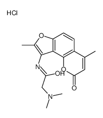 Acetamide, 2-dimethylamino-N-(4,8-dimethyl-2-oxo-2H-furo(2,3-h)-1-benz opyran-9-yl)-, hydrochloride结构式