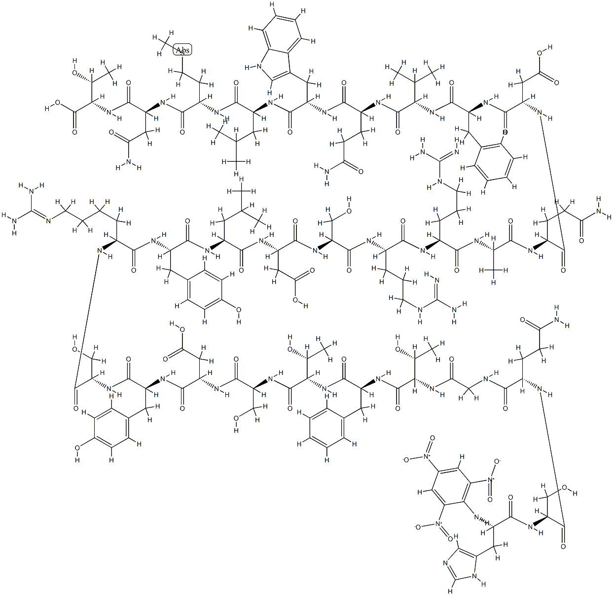 glucagon, N(alpha)-trinitrophenyl-His(1)-homo-Arg(12)- structure