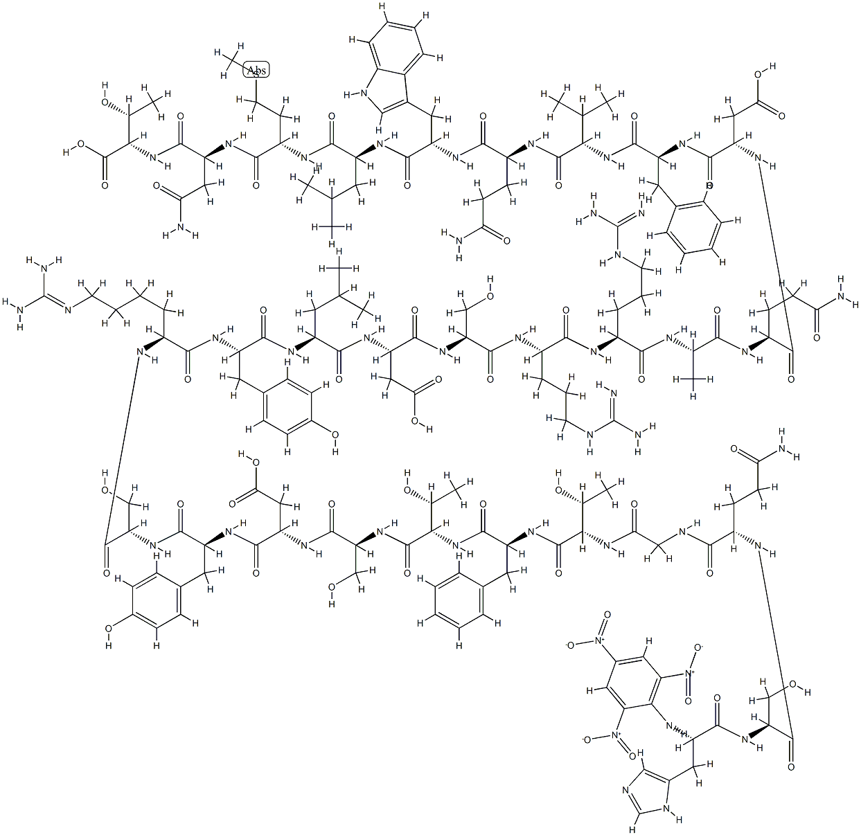 glucagon, N(alpha)-trinitrophenyl-His(1)-homo-Arg(12)-结构式