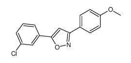 5-(3-chlorophenyl)-3-(4-methoxyphenyl)-1,2-oxazole Structure