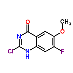2-Chloro-7-fluoro-6-methoxy-4(1H)-quinazolinone Structure