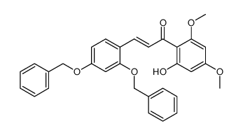 3-(2,4-bis(benzyloxy)phenyl)-1-(2-hydroxy-4,6-dimethoxyphenyl)prop-2-en-1-one结构式