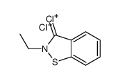 3-chloro-2-ethyl-1,2-benzisothiazolium chloride结构式
