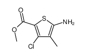 methyl 5-amino-3-chloro-4-methylthiophene-2-carboxylate结构式