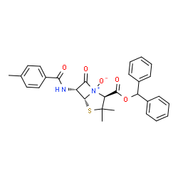 BENZHYDRYL 6-(4-METHYLBENZAMIDO)PENICILLANATE 4-OXIDE Structure