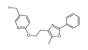 4-[2-[5-(iodomethyl)pyridin-2-yl]oxyethyl]-5-methyl-2-phenyl-1,3-oxazole结构式