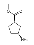 Cyclopentanecarboxylic acid, 3-amino-, methyl ester, (1R,3S)- (9CI) Structure