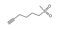 6-(methylsulfonyl)-hex-1-yne结构式