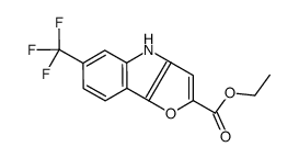 ethyl 6-(trifluoromethyl)-4H-furo[3,2-b]indole-2-carboxylate结构式