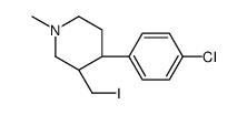 (3R,4S)-4-(4-chlorophenyl)-3-(iodomethyl)-1-methylpiperidine结构式