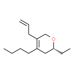 2H-Pyran,4-butyl-2-ethyl-3,6-dihydro-5-(2-propenyl)-,(2R)-(9CI) picture