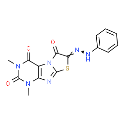 Thiazolo[2,3-f]purine-2,4,6,7(1H,3H)-tetrone,1,3-dimethyl-,7-(phenylhydrazone) (9CI) Structure