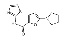 5-pyrrolidin-1-yl-N-(1,3-thiazol-2-yl)furan-2-carboxamide结构式