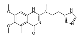 2-{[2-(3H-imidazol-4-yl)-ethyl]-methyl-amino}-6,7-dimethoxy-5-methyl-1H-quinazolin-4-one结构式