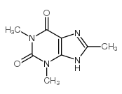 1,3,8-三甲基-1H-嘌呤-2,6(3h,7h)-二酮结构式