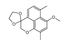 6,9-dimethyl-7-methoxynaphtho[1,8-bc]pyran-3(2H)-one ethylene acetal Structure