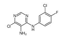 4,5-Pyrimidinediamine, 6-chloro-N4-(3-chloro-4-fluorophenyl) Structure