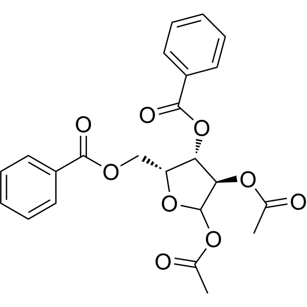 1,2-Di-O-acetyl-3,5-di-O-benzoyl-D-xylofuranose Structure