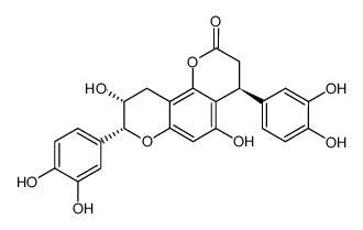 epicatechin-<5,6-e>-4β-(3,4-dihydroxyphenyl)-dihydro-2(3H)-pyranone结构式