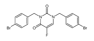 1,3-bis(4-bromobenzyl)-5-fluoropyrimidine-2,4(1H,3H)-dione结构式