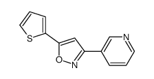 3-pyridin-3-yl-5-thiophen-2-yl-1,2-oxazole结构式
