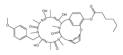 5-(N-Methyl-L-tyrosine)bouvardin hexanoate hydrate结构式