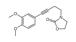 3-[4-(3,4-dimethoxyphenyl)but-3-ynyl]-1,3-oxazolidin-2-one结构式