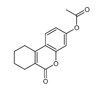 3-Acetoxy-7,8,9,10-tetrahydro-6H-dibenzo(b,d)pyran-6-one结构式