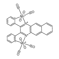 bis(tetracarbonylmanganese(I))[(2,3-diphenyl-κC1',κC1'')(benzo[g]quinoxaline-κN,κN')]结构式