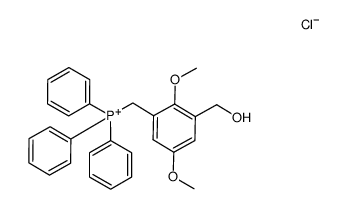 (2,5-dimethoxy-3-(hydroxymethyl)benzyl)triphenylphosphonium chloride Structure