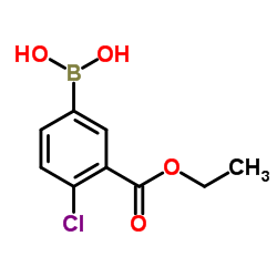 [4-Chloro-3-(ethoxycarbonyl)phenyl]boronic acid Structure