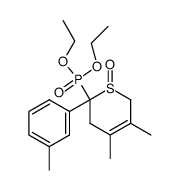 (4,5-Dimethyl-1-oxo-2-m-tolyl-1,2,3,6-tetrahydro-1λ4-thiopyran-2-yl)-phosphonic acid diethyl ester结构式