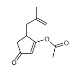 [5-(2-methylprop-2-enyl)-3-oxocyclopenten-1-yl] acetate Structure