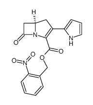 o-nitrobenzyl-2-(2-pyrrolyl)-1-carbapen-2-em-3-carboxylate结构式