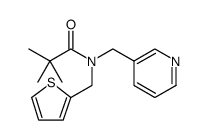 Propanamide, 2,2-dimethyl-N-(3-pyridinylmethyl)-N-(2-thienylmethyl) Structure